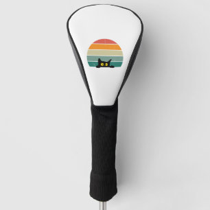 Black Cat Peeking Sunset Vintage    4 Golf Head Cover