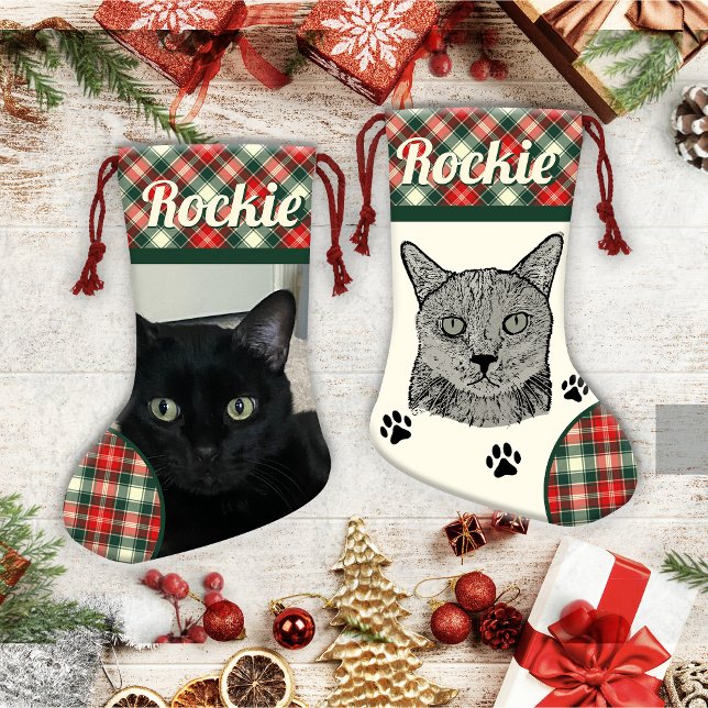 Black Cat Personalized Christmas Stocking (Creator Uploaded)