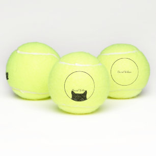 Black Cat Personalized Keepsake Tennis Ball