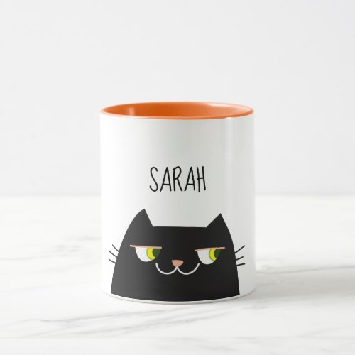 Black Cat Personalized Mug