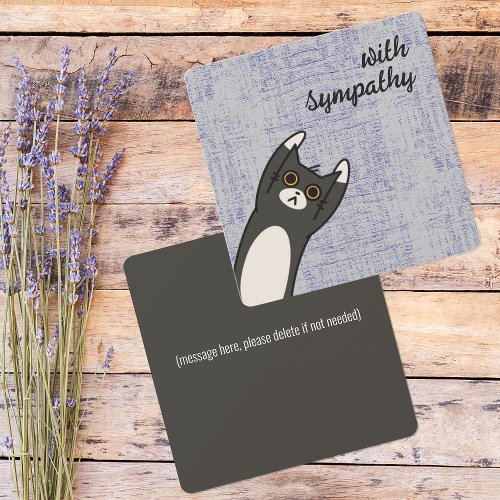 Black Cat Personalized Sympathy Card