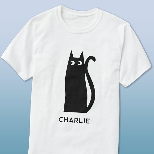 Black Cat Personalized T_Shirt