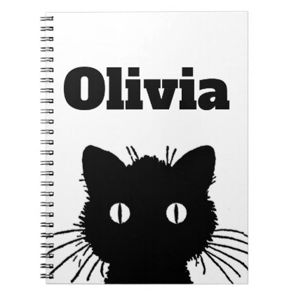 Black Cat Personnalised Notebook