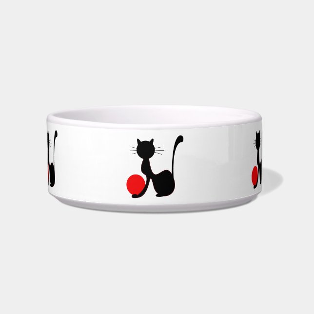 Black Cat Pet Bowl (Front)