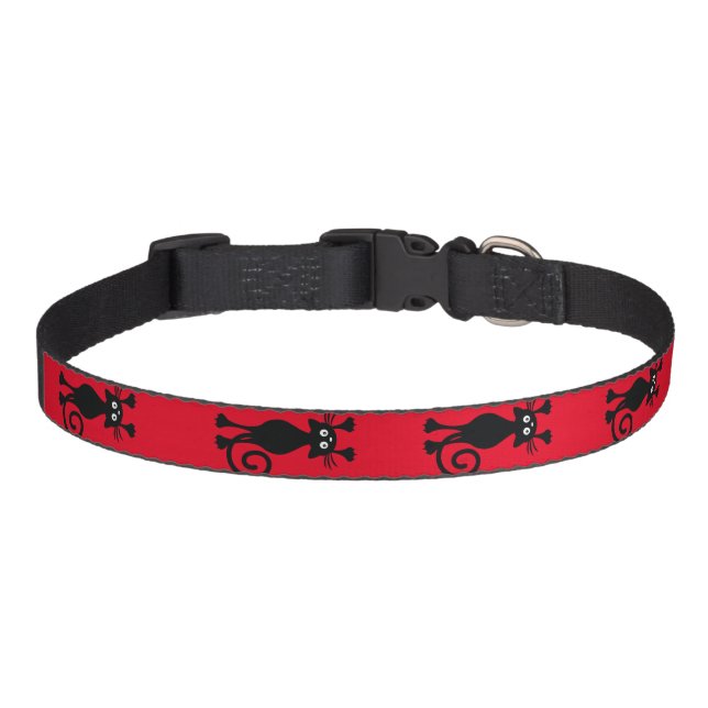 Black cat  pet collar (Front)