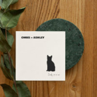 black cat Pet kitten Cocktail Napkin for wedding