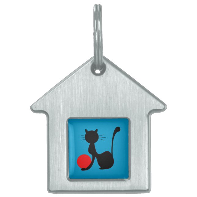 Black Cat  Pet Tag (Front)