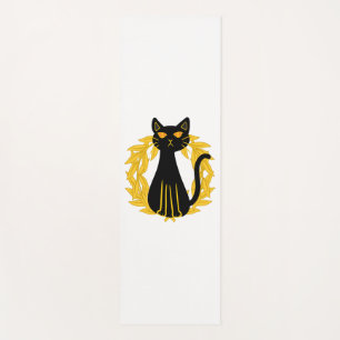 Black Cat Pets Horror Halloween Kids Yoga Mat