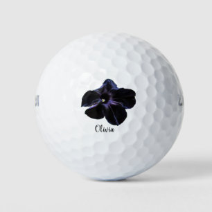 Black Cat Petunia Personalized Golf Balls