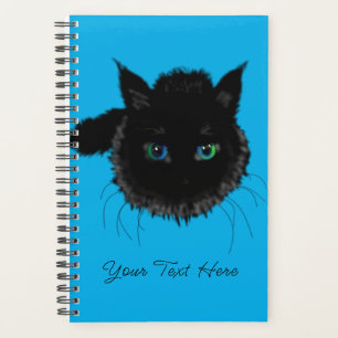 Black Cat Planner - Your Text Name / Colors