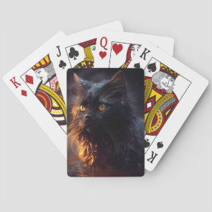 Black Cat Play Cards