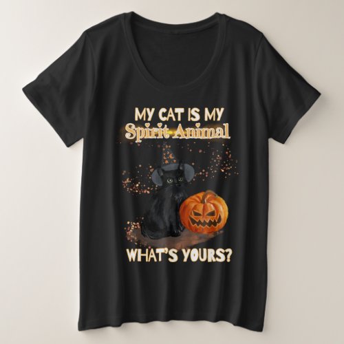 Black Cat Plus Size T_Shirt