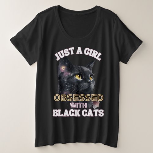 Black Cat  Plus Size T_Shirt