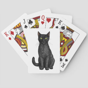 Black cat poker cards