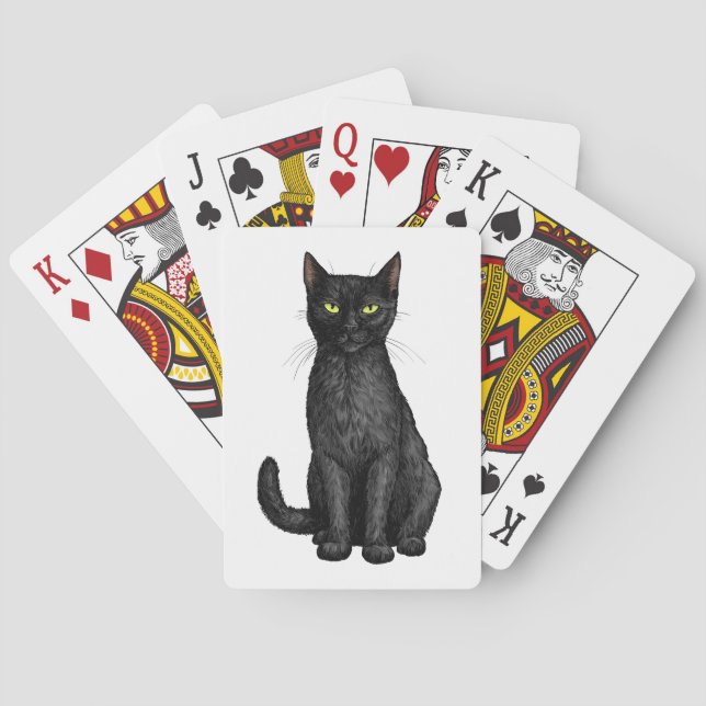 Black cat poker cards (Back)