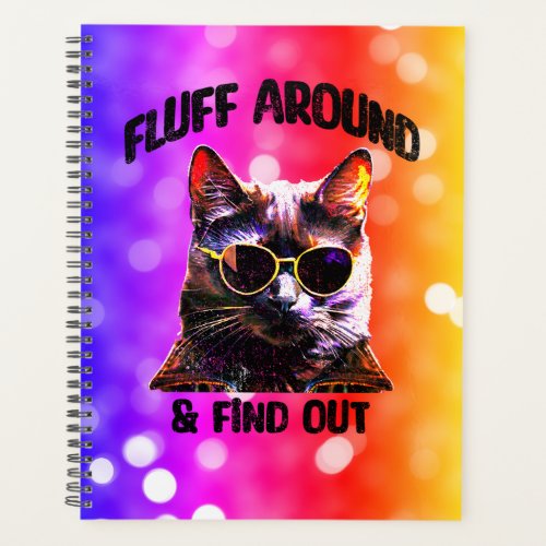 Black Cat Pop Art  Fluff Around  Find Out Planner