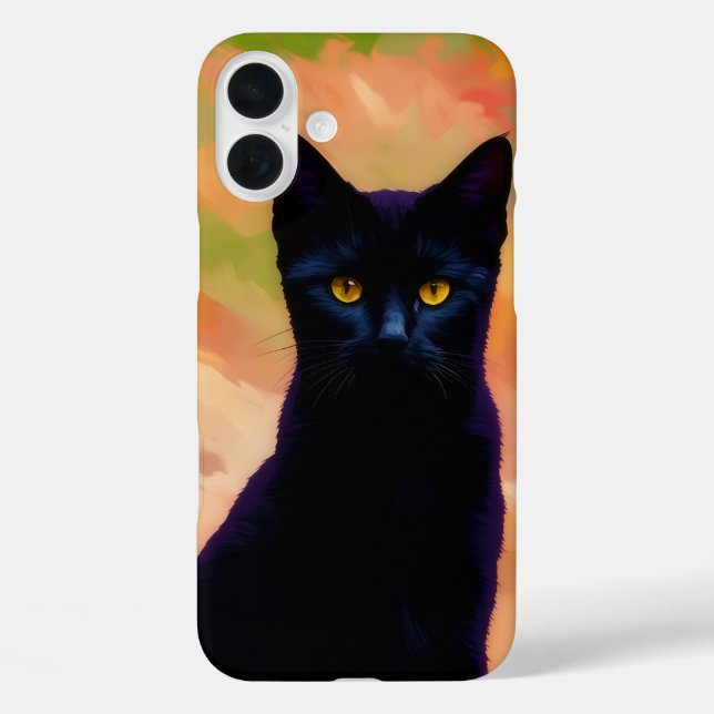 Black Cat Pop Art IPhone Case Kitty  (Back)