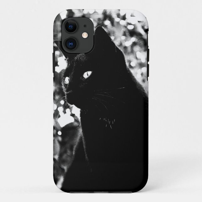 Black Cat Portrait Photo Case-Mate iPhone Case (Back)