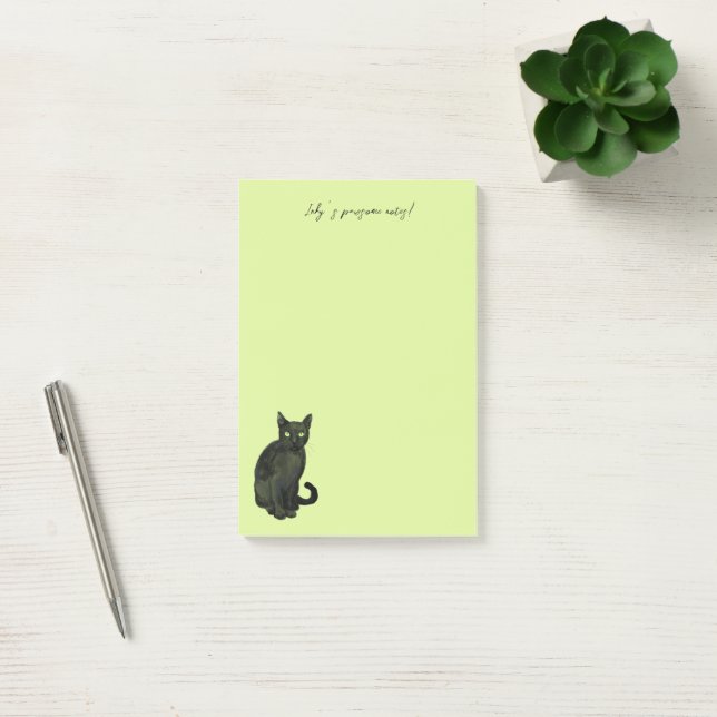 Black cat  post-it notes (Office)