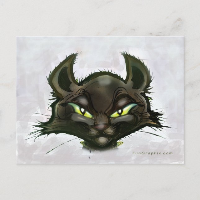 Black Cat Postcard (Front)