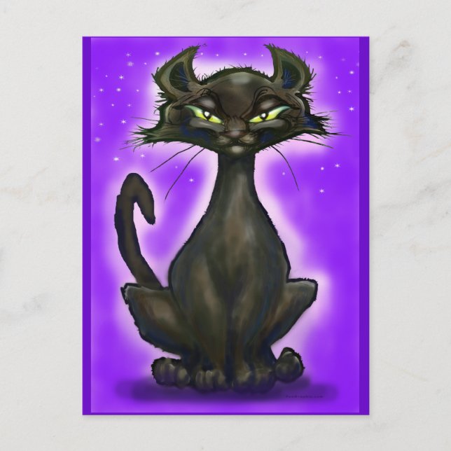 Black Cat Postcard (Front)
