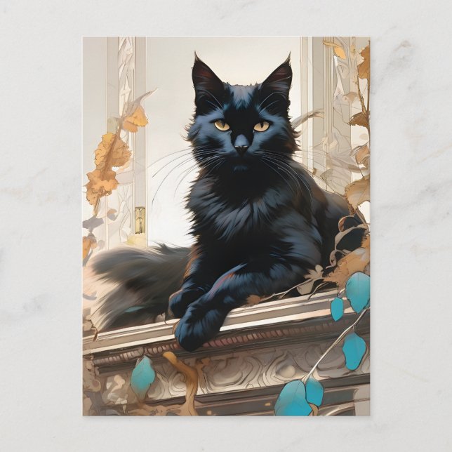 Black Cat  Postcard (Front)