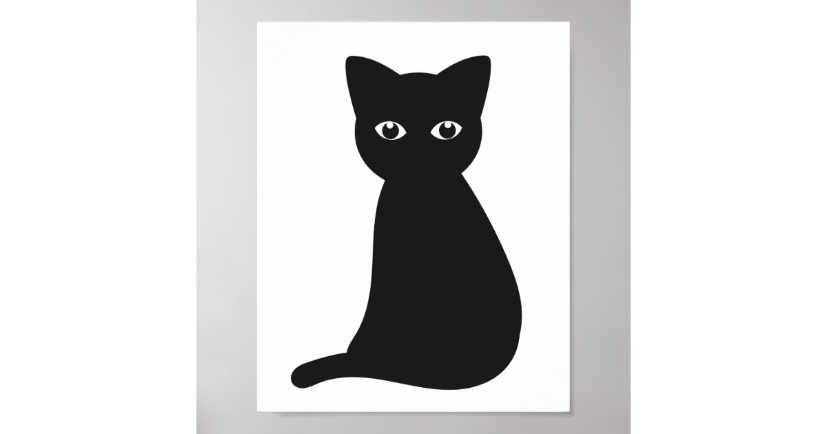 Black cat Poster | Zazzle