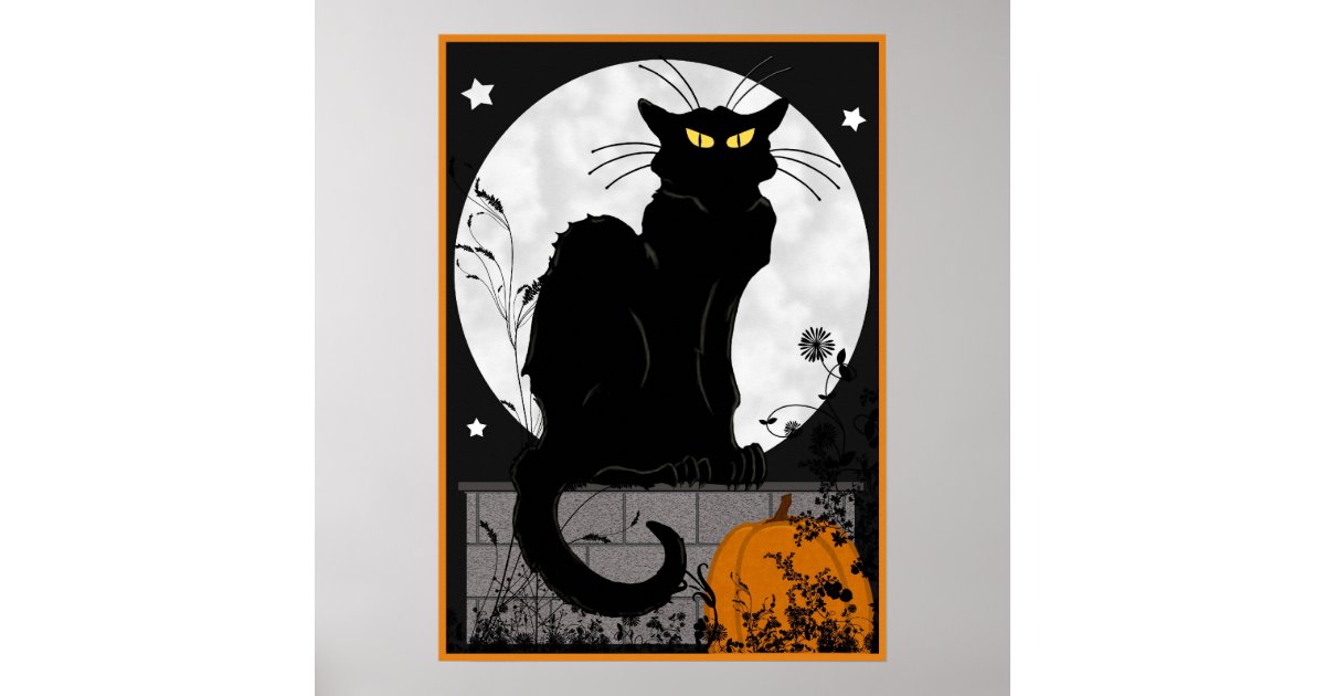 black-cat-poster-zazzle