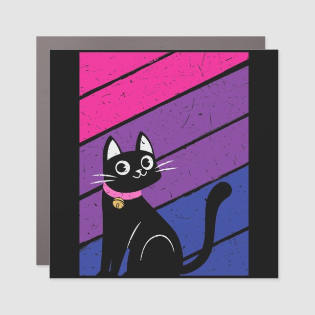 Black Cat Pride Car Magnet (Front)