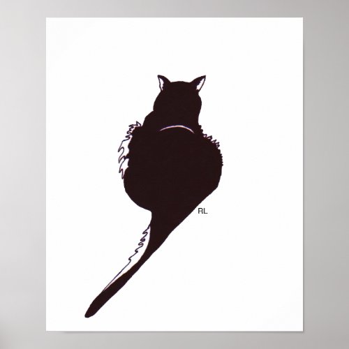 Black Cat Print