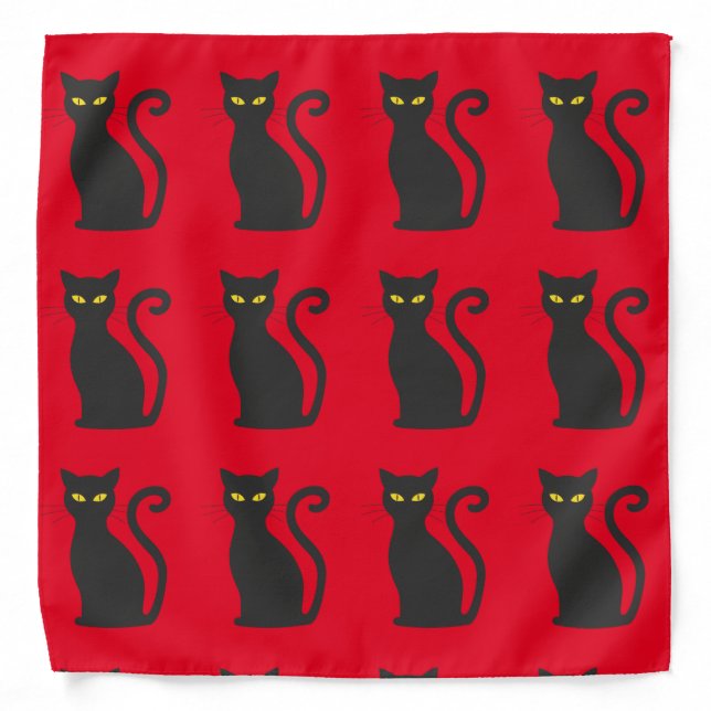 BLACK CAT PRINT BANDANAS (Front)