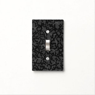 Black Cat Print Light Switch Cover