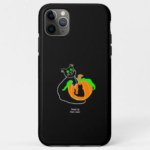 Black Cat Pumpkin Apple iPhone 11 Pro Max Case