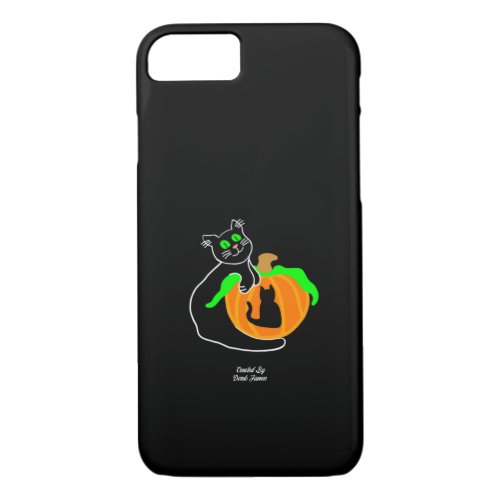 Black Cat Pumpkin Apple iPhone 87 Case