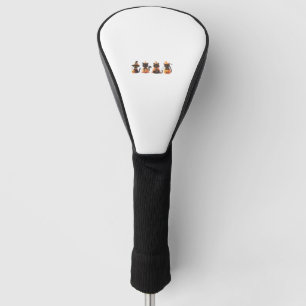 Black Cat Pumpkin Golf Head Cover