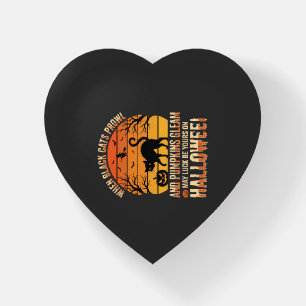 Black Cat Pumpkin Halloween Vector Design Paperweight
