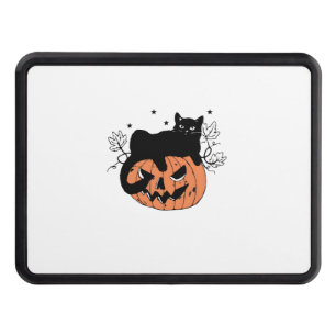Black Cat Pumpkin Hitch Cover