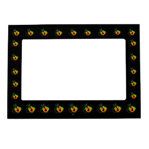Black Cat Pumpkin Magnetic Photo Frame