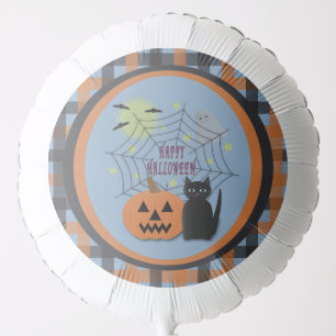 Black Cat & Pumpkin Not Scary Halloween Balloon