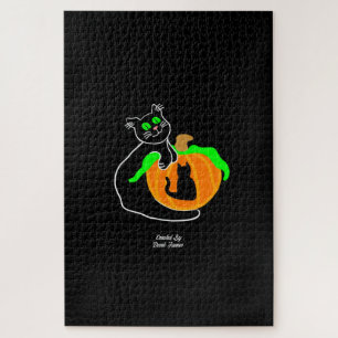 Black Cat Pumpkin Puzzle (1014 Pieces)