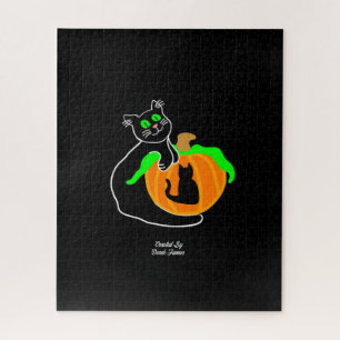 Black Cat Pumpkin Puzzle (520 Pieces)