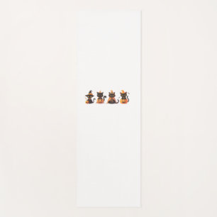 Black Cat Pumpkin Yoga Mat