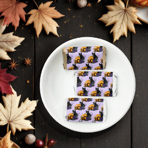 Black Cat Purple Roses Pumpkin Halloween Hershey's Miniatures