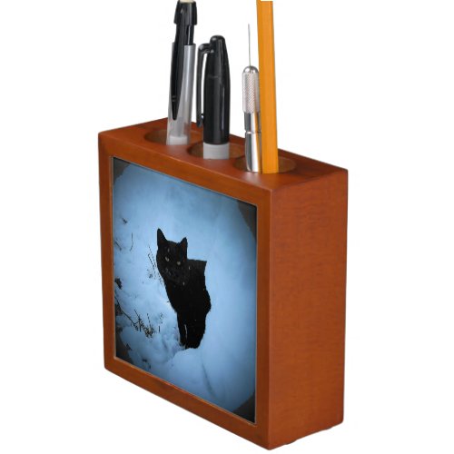 Black Cat quote by Groucho Marx Pencil Holder