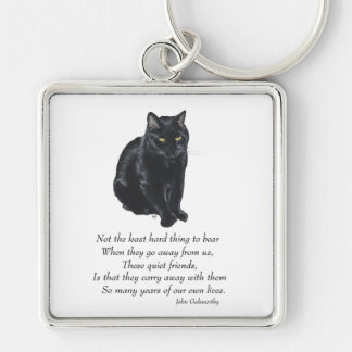 Black Cat Rainbow Bridge Keychain