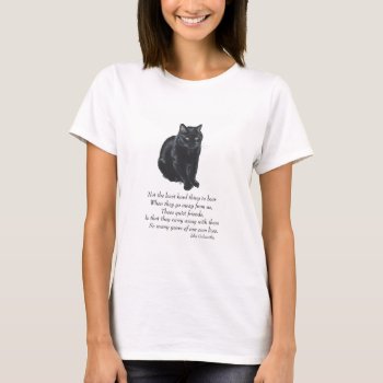 Black Cat Rainbow Bridge T-shirt by MaggieRossCats at Zazzle