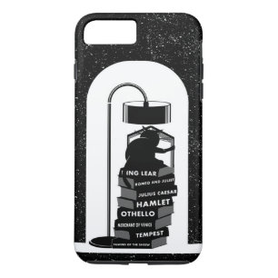 Black Cat Reading Shakespeare Plays iPhone 8 Plus/7 Plus Case