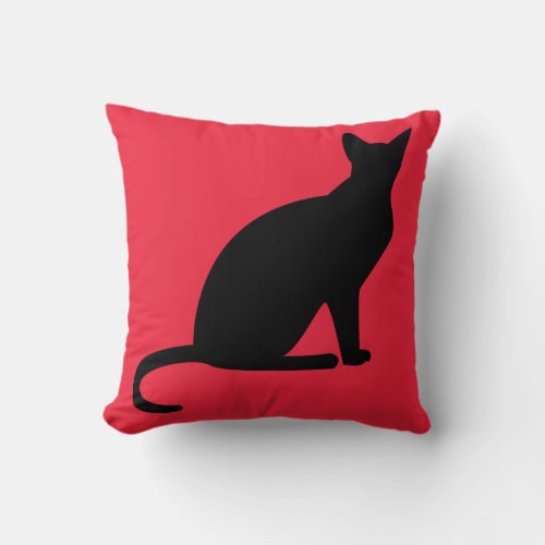 BLACK CAT RED PILLOWS
