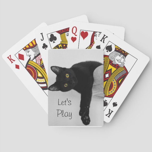 Black Cat relaxing on couch Poker Cards (Back)