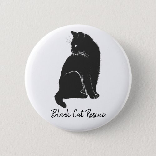 Black Cat Rescue Button